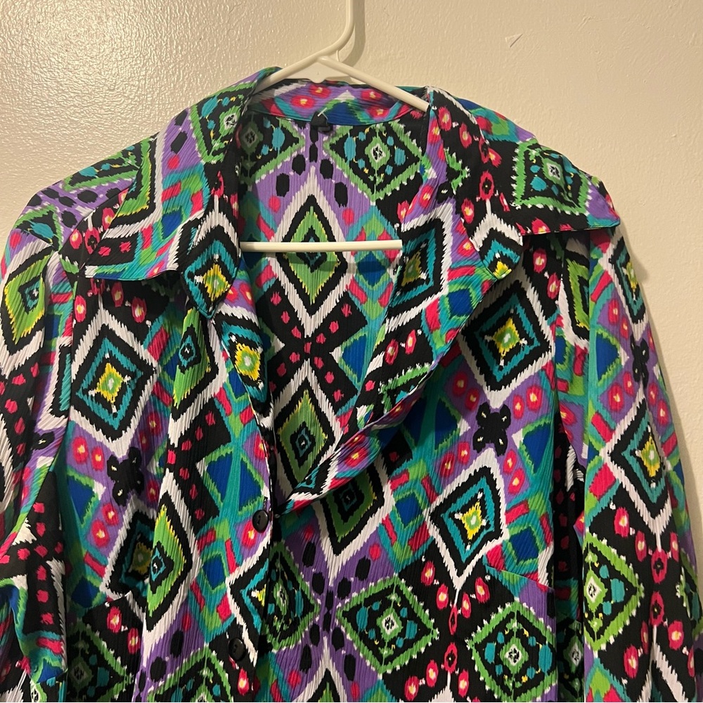 Colorful Patterned Funky Blouse - Picture 5 of 9